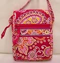 Vera Bradley Mini Hipster Bag Purse Raspberry Fizz