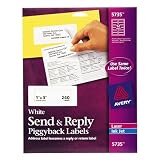 Avery 5735 Send & Reply Labels, White, 12/Sheet, 240/pack