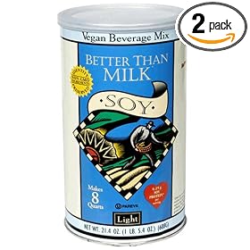 Better Than Milk Vegan Beverage Mix, Soy, Light, 21.4-Ounce Canisters (Pack of 2)