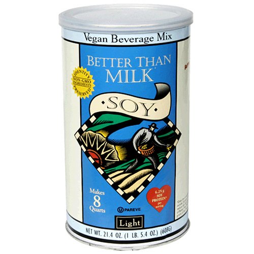 Better Than Milk Vegan Beverage Mix, Soy, Light, 21.4-Ounce Canisters (Pack of 2) by Soy Beverages