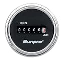 Sunpro CP7953 Analog Hour Meter - Black Face