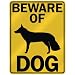 BEWARE OF  WHITE GERMAN SHEPHERD DOG  PARKING SIGN DOG