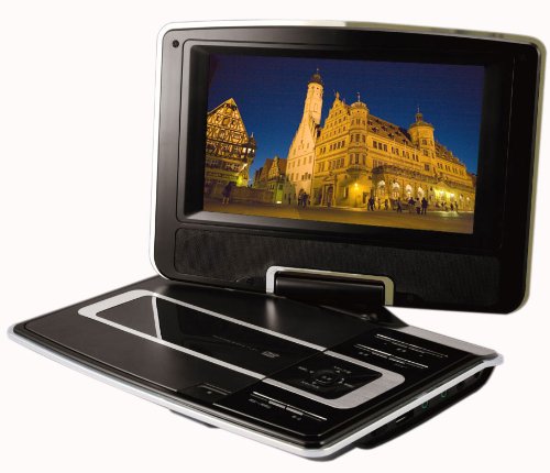 Dioconnect 180度回転式液晶搭載 7インチポータブルDVDプレーヤー CPRM・SD/USB/MSカード対応 キャリーバッグ付き DPD-700BK 32822