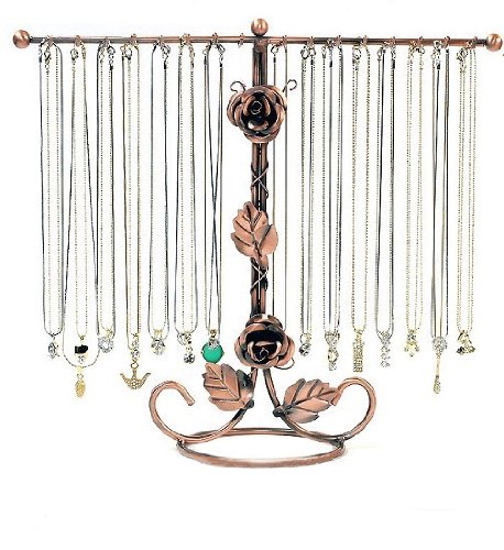 Copper Necklace Holder, Necklace Organizer, Jewelry Stand