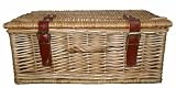 Premium Steamed Wicker Hamper with Straps (L) - 56x35x24cm