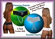 Unique y2Panty Gift - Includes 2 Sensua Double Pearl Sexy Panties White and the Passion Double Pearl Sexy Panties Black - REGULAR One Size