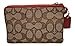 Coach Outline Signature Small Wristlet 54627 Khaki True Red