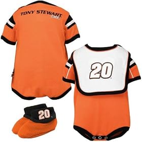 nascar baby clothes 20 Tony Stewart Creeper Bib Booties