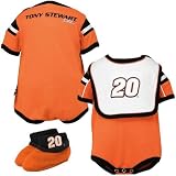Tony Stewart Orange Infant Speedway Mesh Bib & Booties Set