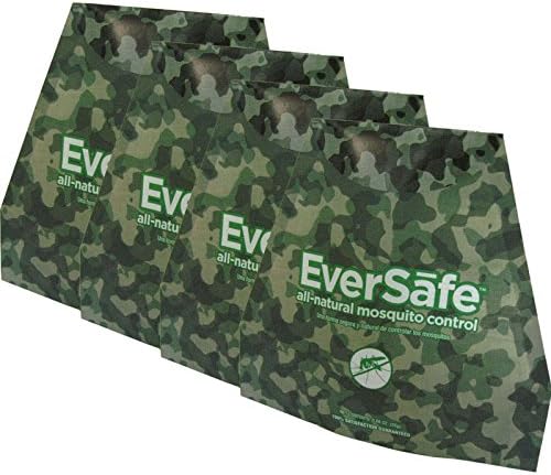4 pack EverSafe All-Natural Mosquito Control - Camouflage Eco Bag. 100% natural green way to be mosquito-free fast. Made is USA! Revolutionary DEET FREE Mosquito Control! Made is USA! Safe for the Earth, People and Pets.