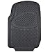 MotorTrend 100% Odorless Ridged Heavy Duty Rubber Floor Mats (Black) - Semi Custom Fit