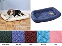 Slumber Pet Fleece Crate Bed 23 x 16 In - BURGUNDAY