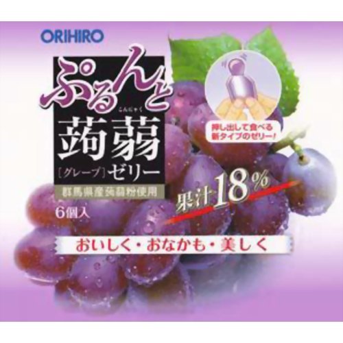 ぷるんと蒟蒻ゼリー　パウチ　グレープ　２０ｇ×６個