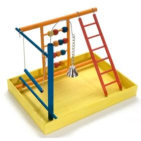 Buy JW Pet Company Wood Play Gym Medium Bird Toy 13.5in Width x 1.75in Depth x 10.5in Ht. by JW Pet Company