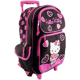Hello Kitty FULL size Rolling Backpack by Back-Packs