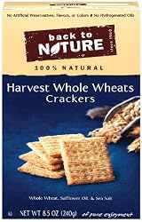 Back to Nature Harvest Whole Wheats Crackers, 8.5-Ounce Boxes (Pack of 12)