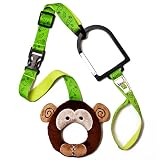 Hold-On Handles Zany Zoo Single Handle Plush Stroller Accessory, Monkey