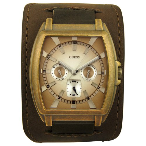 GUESS? Mens 96063G Chronograph Leather Watch