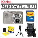 Kodak Easyshare C713 7 Megapixel Digital Zoom Camera Silver + Accessory Bundle