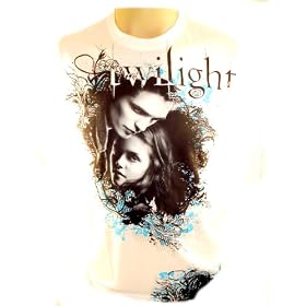 Twilight Mens T-Shirt – White with Image of Edward and Bella