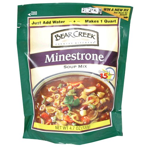 Bear Creek 4-Serving Soup Mix, Minestrone, 4.7-Ounce Pouches (Pack of 12) by Minestrone Soups