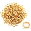 250 Gold Plated Split Ring Jewelry Chain Parts 9mm