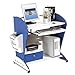 Techni Mobili Ergonomic Kids & Teens MDF Computer Desk, Blue and White