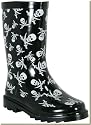 Chooka Toddler/Little Kid Tossed Skulls Rain Boot,Black/White,13 M US Little Kid