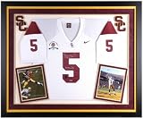 Reggie Bush USC Trojans Deluxe Framed Jersey with Heisman Inscription
