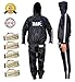 RAD Heavy Duty Sweat Suit Sauna Exercise Gym Suit Fitness, Weight Loss for Men/Women. Non Rip, with Hood (White, 6XL)