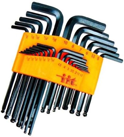 Ball End Hex Wrench Set - 25-Piece - SAE and Metric