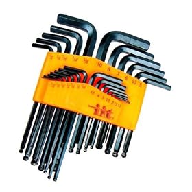 25-Piece Ball End Hex Wrench Set - SAE and Metric - 30 Degree Access by IT