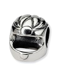 Sterling Silver Reflections Race Car Helmet Bead