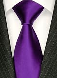 Lorenzo Cana - Krawatte aus Seide - Original Markenware - hochwertige Verarbeitung - lila violett einfarbig Satin uni - 84360
