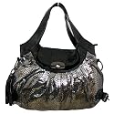Alex Silver Snakeskin Faux Leather Chain Strap Shoulder Bag -- SwankySwans