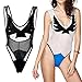 Zeagoo One Piece Sexy Mesh Patchwork Backless Swimsuit Swimwear Summer Beachwear
