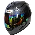 Motorcycle Street Bike Fiber Carbon Black Full Face Adult Helmet + Bonus: One Clear Lens