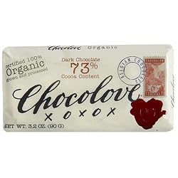 Chocolove Premium Chocolate Bars, Organic 73% Cocoa Content, 3.2-Ounce Bars (Pack of 12)