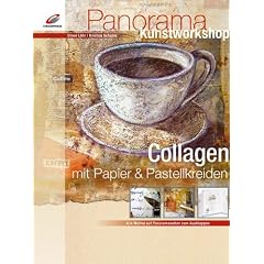 Collagen mit Papier und Pastellkreiden