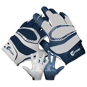 Cutters Gloves REV Pro Yin Yang Receiver Glove (Pair), Navy/White, X-Large
