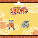 Naruto: Naruto and Konoha (Leaf Village) Logo Anime Pin Set