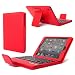 Poetic KeyBook Removable Bluetooth Keyboard Case for iPad Mini Red (With Auto Sleep/Wake Function) (3 Year Warranty from Poetic)