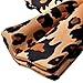 TopTie Unisex Leopard Spotted Print Black Skinny NeckTie & Bowtie Set