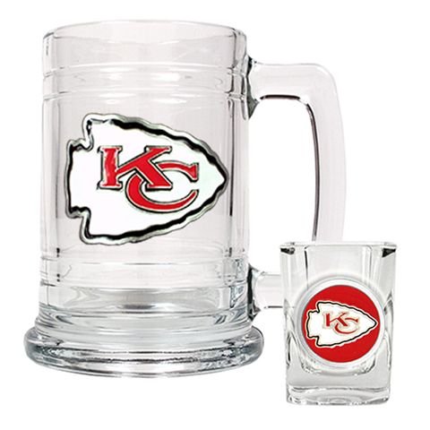 Kansas City Chiefs Beer Mug & Shot Glass Set