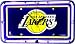 NBA Basketball Los Angeles Lakers Neon License Plate Clock (5 Stars Online Store - Ezshoponline, Inc.)