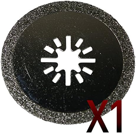 1 Pack of Electroplated Diamond 2-1/2" Round Cutting and Grinding for Tile and Grout Blade Oscillating Multi Tool Saw Blades for Fein Multimaster Bosch Craftsman Dremel Multi-max Ridgid Chicago