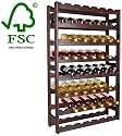 Weinregal Flaschenregal Holzregal f&uuml;r 56 Flaschen in Kolonial