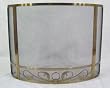 Woodfield 3-panel Polished Iron Fireplace Screen with top Scrolls
