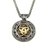 Two-Tone Nordic Moon Valknutr Pendant / Necklace NorseMOON VALKNUTR