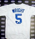 David Wright Autographed/Hand Signed MLB Baseball Jersey (New York Mets)